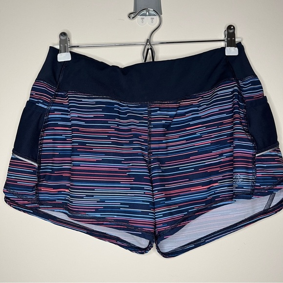 ATHLETA Multicolor Space Dye Stripe Atheleisure Lined Pockets Shorts - Picture 1 of 7